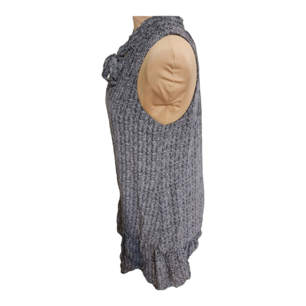 Joie Alecia Herringbone Ruffle Necktie Dress Size xs - Picture 3 of 7